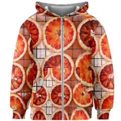 Orange, Fruit, Citrus Kids  Zipper Hoodie Without Drawstring