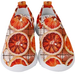 Orange, Fruit, Citrus Kids  Slip On Sneakers