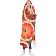 Orange, Fruit, Citrus Wearable Blanket by kyorashop23