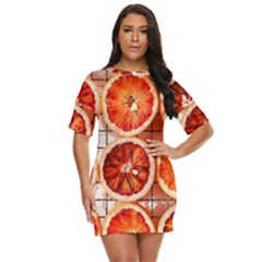 Orange, Fruit, Citrus Just Threw It On Dress