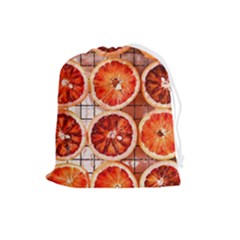 Peorange, Fruit, Citrus Drawstring Pouch (large)