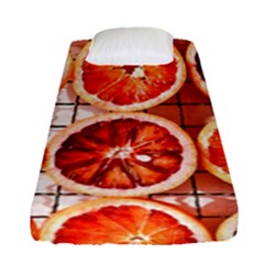 Peorange, Fruit, Citrus Fitted Sheet (single Size) by kyorashop23