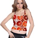 Peorange, Fruit, Citrus Spaghetti Strap Bra Top View1