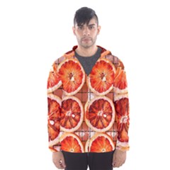 Peorange, Fruit, Citrus Men s Hooded Windbreaker