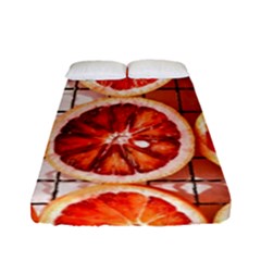 Peorange, Fruit, Citrus Fitted Sheet (full/ Double Size) by kyorashop23