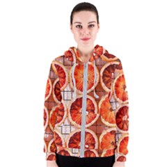 Peorange, Fruit, Citrus Women s Zipper Hoodie