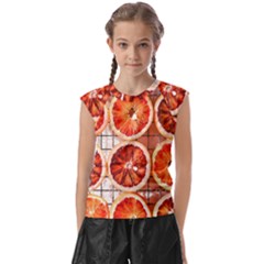 Peorange, Fruit, Citrus Kids  Raglan Cap Sleeve T-shirt