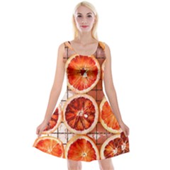 Peorange, Fruit, Citrus Reversible Velvet Sleeveless Dress