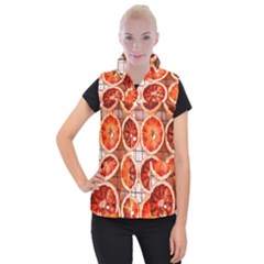 Peorange, Fruit, Citrus Women s Button Up Vest