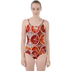 Peorange, Fruit, Citrus Cut Out Top Tankini Set by kyorashop23