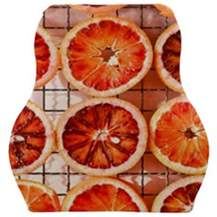 Peorange, Fruit, Citrus Car Seat Velour Cushion  by kyorashop23