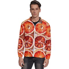 Peorange, Fruit, Citrus Men s High Neck Windbreaker