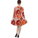 Peorange, Fruit, Citrus Quarter Sleeve Ruffle Waist Dress View2