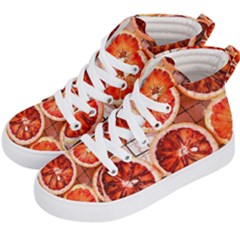 Peorange, Fruit, Citrus Kids  Hi-top Skate Sneakers