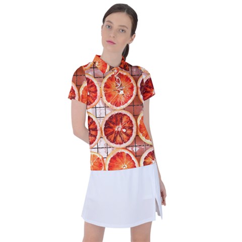 Peorange, Fruit, Citrus Women s Polo T-shirt by kyorashop23