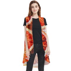 Peorange, Fruit, Citrus Sleeveless Chiffon Waistcoat Shirt