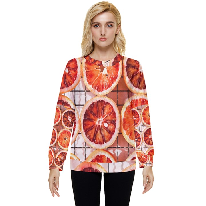 Peorange, Fruit, Citrus Hidden Pocket Sweatshirt