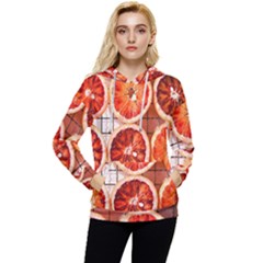 Peorange, Fruit, Citrus Women s Lightweight Drawstring Hoodie