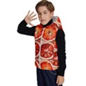 Peorange, Fruit, Citrus Kids  Stylish Hooded Puffer Vest View2