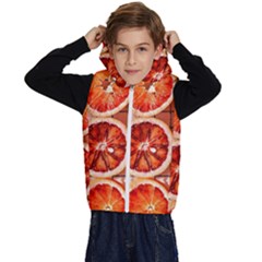 Peorange, Fruit, Citrus Kids  Stylish Hooded Puffer Vest by kyorashop23