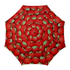 Strawberry Texture, Macro, Ripe Strawberry Golf Umbrellas