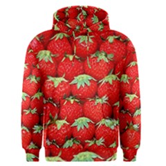 Strawberry Texture, Macro, Ripe Strawberry Men s Core Hoodie