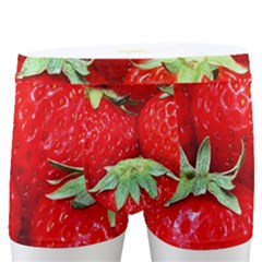 Strawberry Texture, Macro, Ripe Strawberry Men s Boxer Briefs by kyorashop23