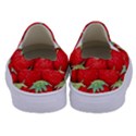 Strawberry Texture, Macro, Ripe Strawberry Kids  Canvas Slip Ons View4