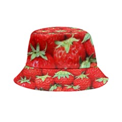 Strawberry Texture, Macro, Ripe Strawberry Inside Out Bucket Hat by kyorashop23