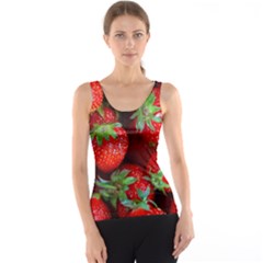 Strawberry, Berries, Fresh, Red Women s Basic Tank Top