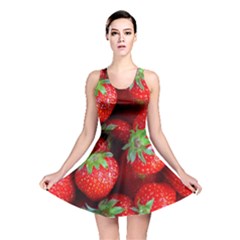 Strawberry, Berries, Fresh, Red Reversible Skater Dress