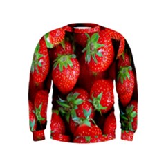 Strawberry, Berries, Fresh, Red Kids  Sweatshirt