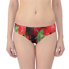 Strawberry, Berries, Fresh, Red Hipster Bikini Bottoms