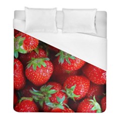 Strawberry, Berries, Fresh, Red Duvet Cover (full/ Double Size) by kyorashop23