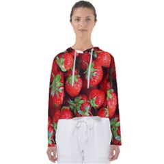 Strawberry, Berries, Fresh, Red Women s Slouchy Sweat