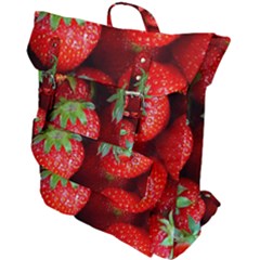 Strawberry, Berries, Fresh, Red Buckle Up Backpack