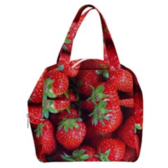 Strawberry, Berries, Fresh, Red Boxy Hand Bag by kyorashop23