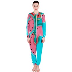 Watermelon, Fruit Onepiece Jumpsuit (ladies)