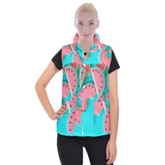 Watermelon, Fruit Women s Button Up Vest