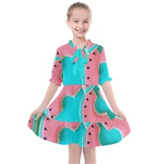 Watermelon, Fruit Kids  All Frills Chiffon Dress