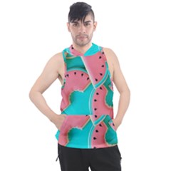 Watermelon, Fruit Men s Sleeveless Hoodie