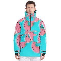 Watermelon, Fruit Men s Pullover Zip Ski And Snowboard Waterproof Breathable Jacket