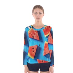 Watermelons, Fruits Women s Long Sleeve T-shirt