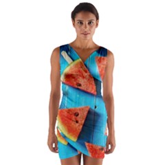 Watermelons, Fruits Wrap Front Bodycon Dress