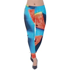 Watermelons, Fruits Velvet Leggings