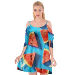 Watermelons, Fruits Cutout Spaghetti Strap Chiffon Dress