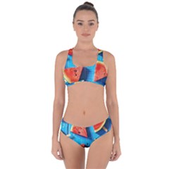 Watermelons, Fruits Criss Cross Bikini Set