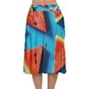 Watermelons, Fruits Velvet Flared Midi Skirt View2