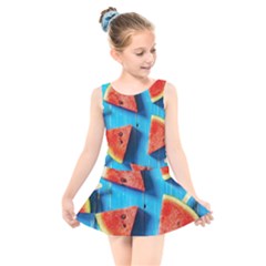 Watermelons, Fruits Kids  Skater Dress Swimsuit