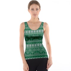 Christmas Knit Digital Women s Basic Tank Top